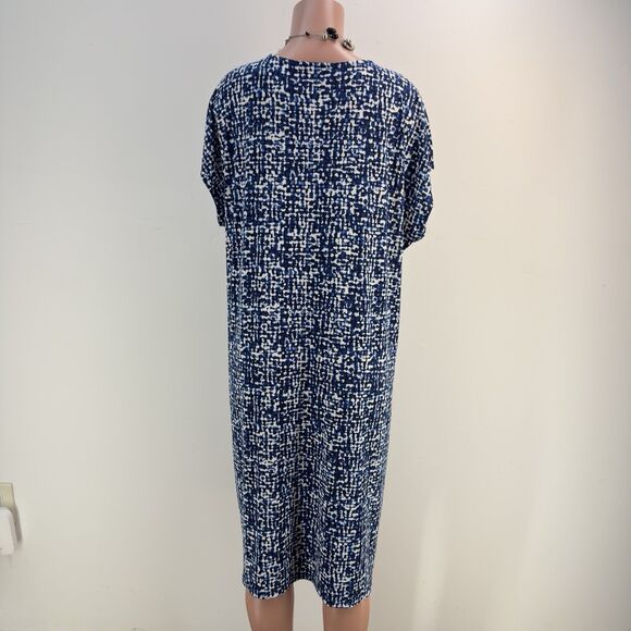 NWT Lane Bryant Women Sleeveless Midi Dress BLACK BLUE Sz Plus 18 20 - Picture 3 of 16